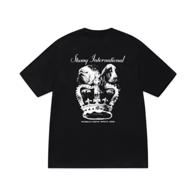 Stussy Dog Crown Tee "Black"