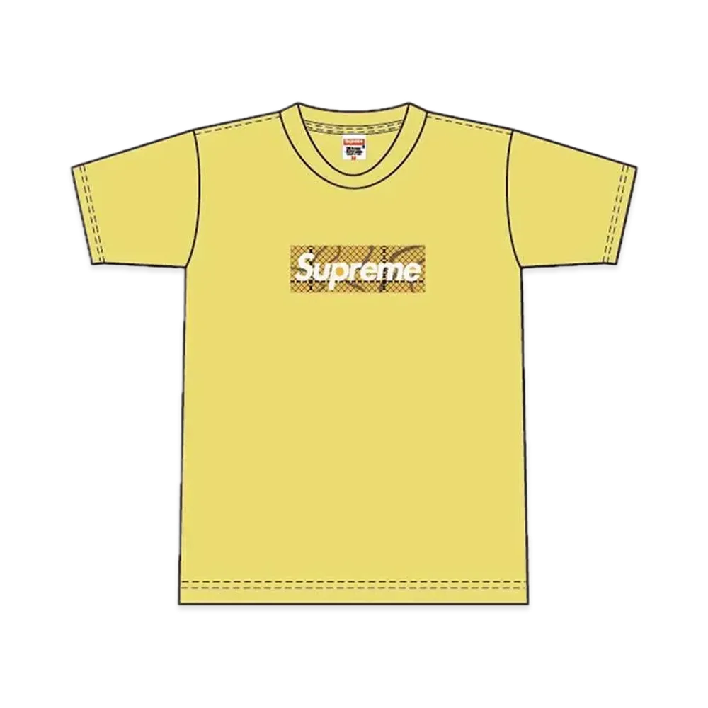 Supreme Snake Skin Box Logo Tee "Yellow"