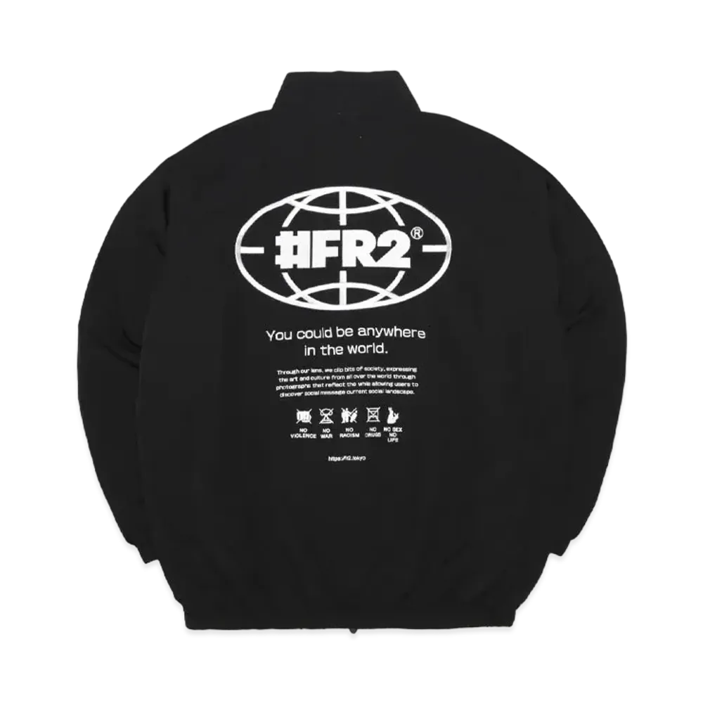FR2 Earth Logo Embroidery Nylon Blouson "Black"