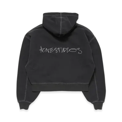 Acne Studios Zip-Up Hoodie Sweat "Faded Black"