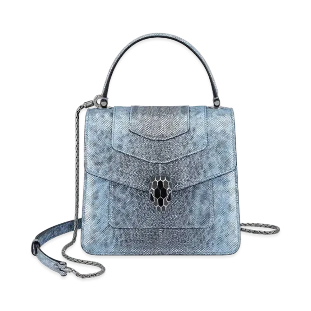 BVLGARI Serpenti Forever Top Handle "Niagara Sapphire Blue"