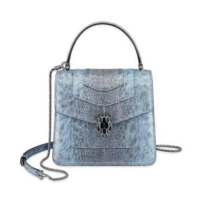 BVLGARI Serpenti Forever Top Handle "Niagara Sapphire Blue"