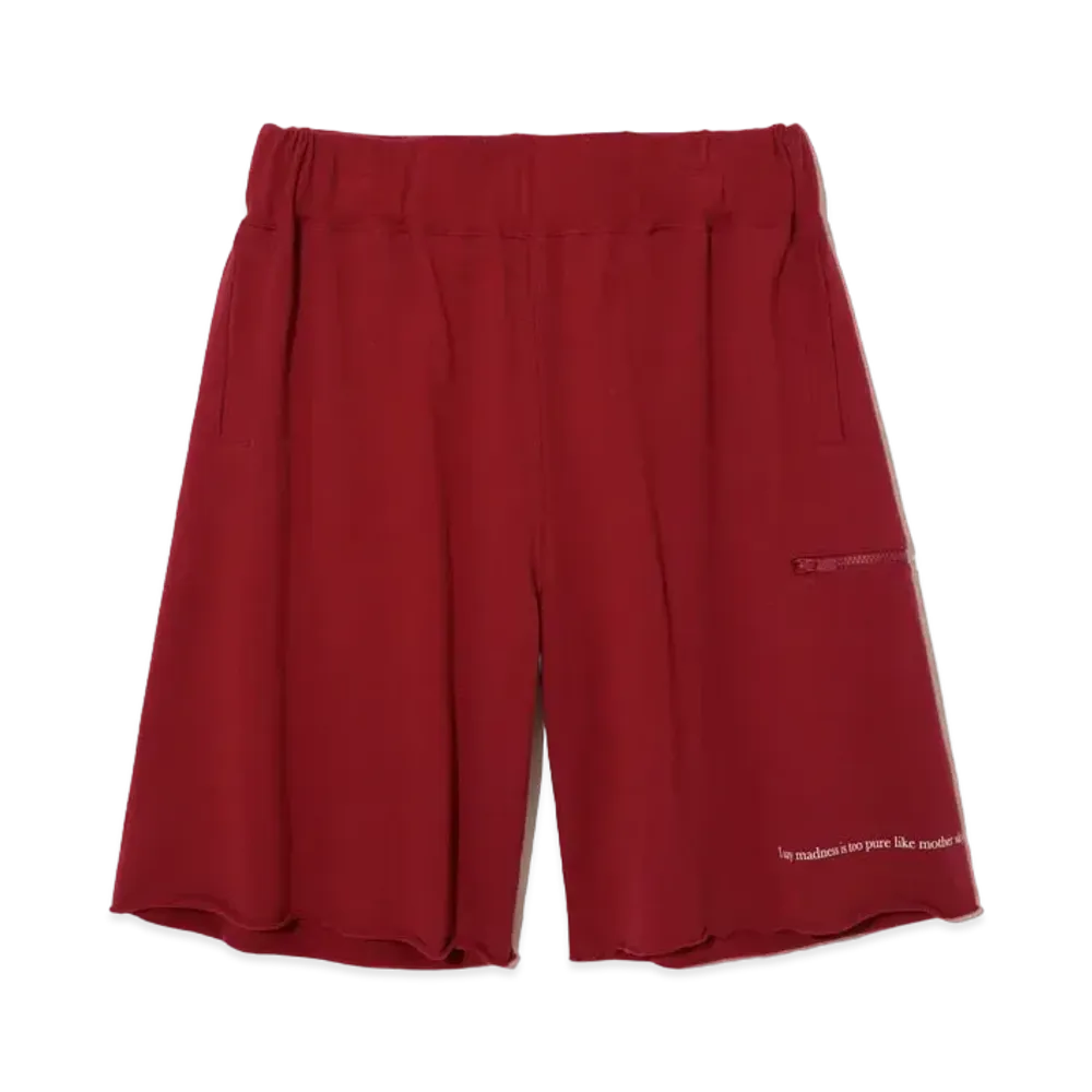 UNDERCOVER Cotton Sweat Short Pants "Dark Red"