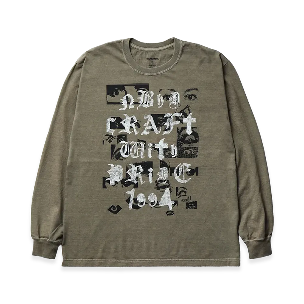 NEIGHBORHOOD Nh . Tee LS-5 "Olive Drab"