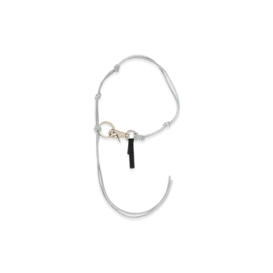 OUR LEGACY Leather Keychain "Azure"