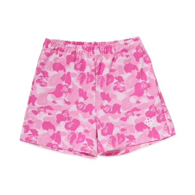 A BATHING APE Women's Baby Lisa ABC Camo Sweat Shorts "Pink"
