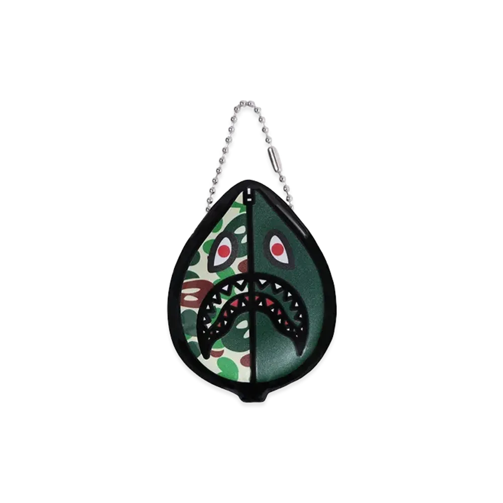 A BATHING APE ABC Camo Milo Sharkcoin Case "Green"