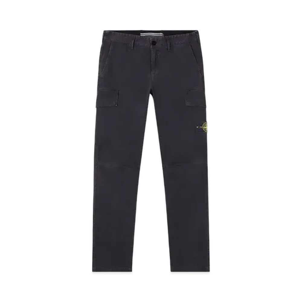 Stone Island 3100306 Stretch Organic Broken Twill Cotton Old Effect "Navy Blue"