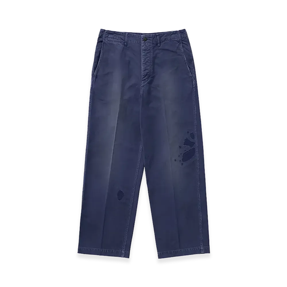 visvim EX Wide Chino Pants Crash "Navy"