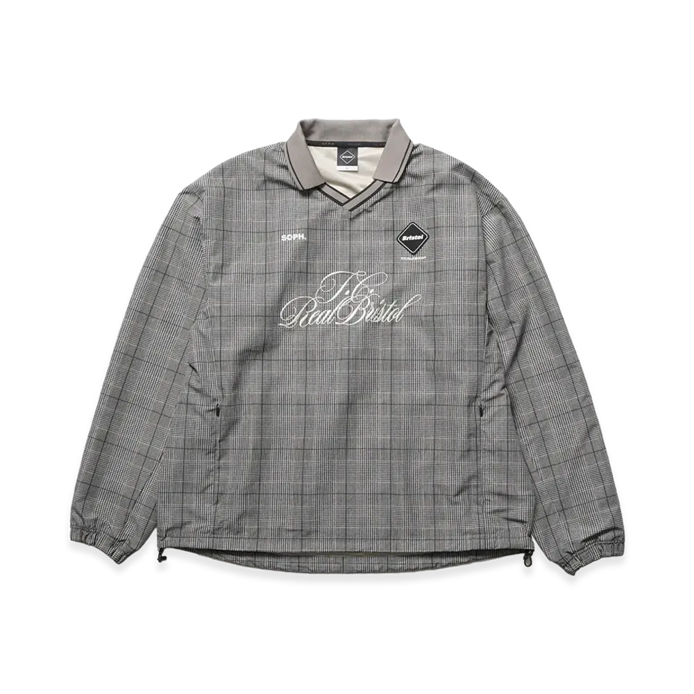 F.C.Real Bristol Plaid Practice Polo Collar Piste "Gray"