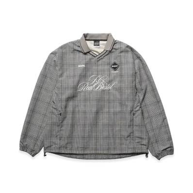 F.C.Real Bristol Plaid Practice Polo Collar Piste "Gray"