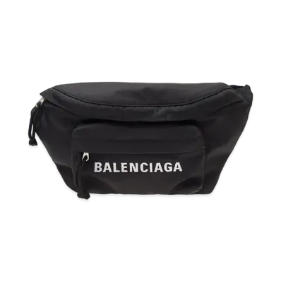 BALENCIAGA Nylon Belt Bag "Black"