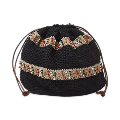 SUGARHILL Knitting Beads Bag Large "Black"