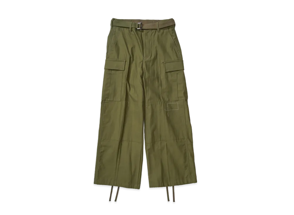ダブルタップス x サカイ コットンバック サテンパンツ 01 / トラウザーズ / コットン バックサテン "オリーブドラブ" 2423234D-PTM01S