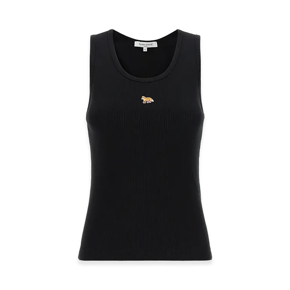 Maison Kitsune Women's Baby Fox Cotton Tank Top "Black"