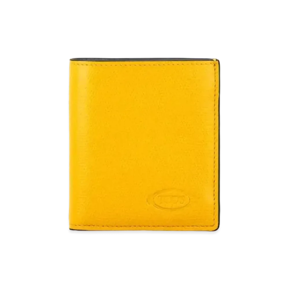 TOD'S Wallet In Leather "Yellow/Grey"
