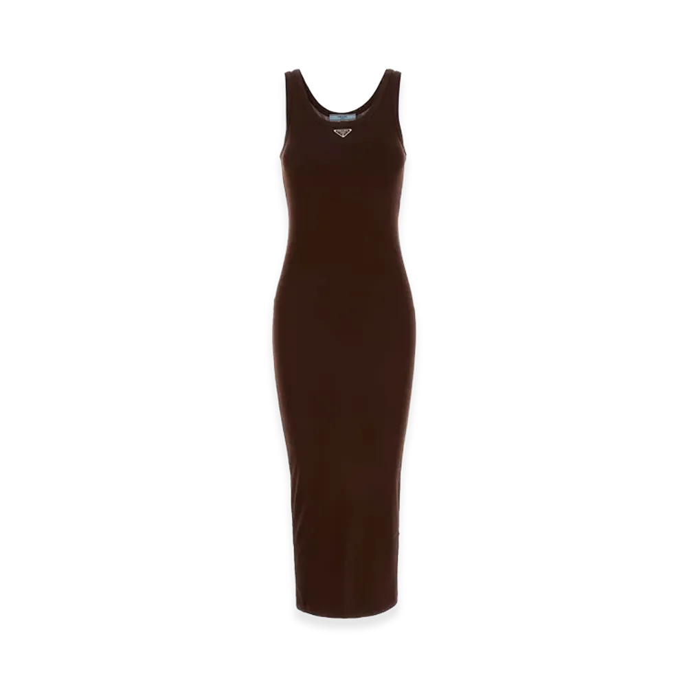 PRADA Women's Cotton Dress "Brown"