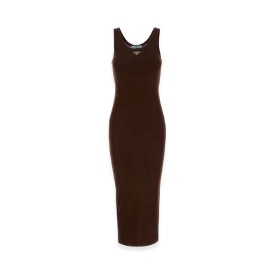 PRADA Women's Cotton Dress "Brown"