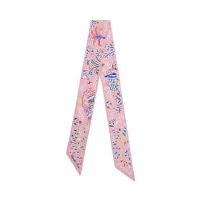 Hermes Isola di Primavera twilly "Rose/Bleu/Multicolore"