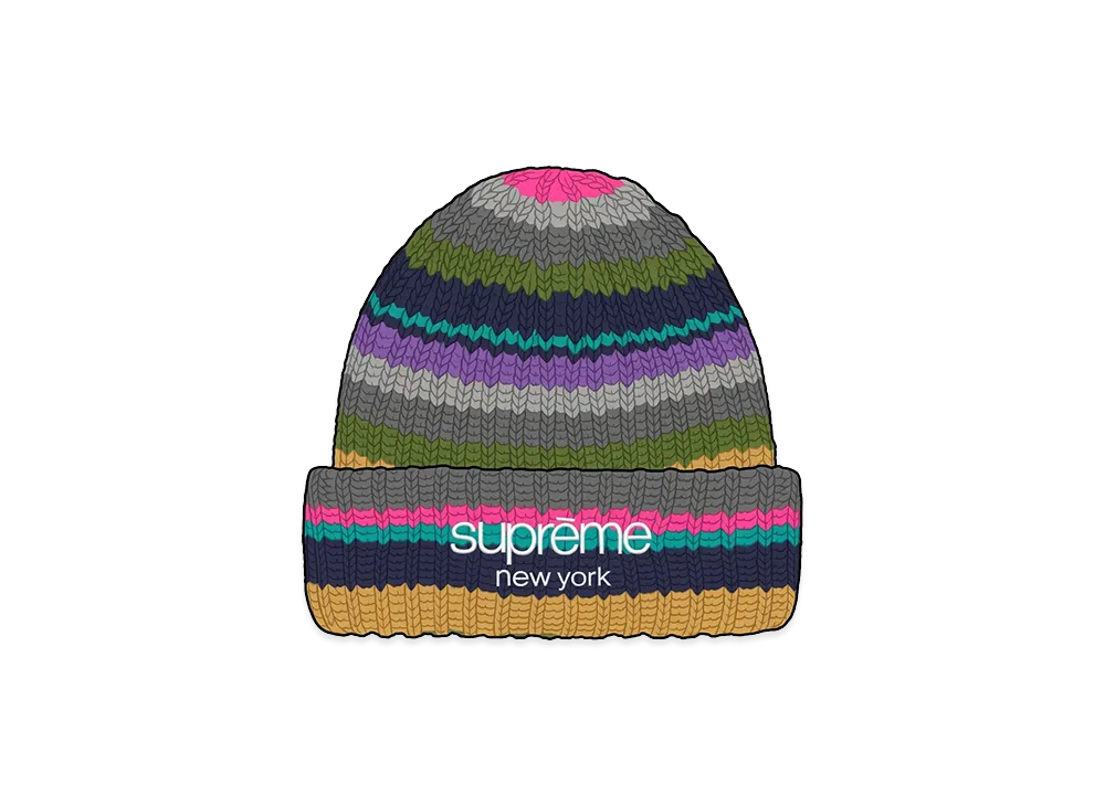 Supreme Classic Logo Chunky Ribbed Beanie "Multi"