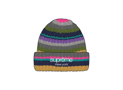 Supreme Classic Logo Chunky Ribbed Beanie "Multi"