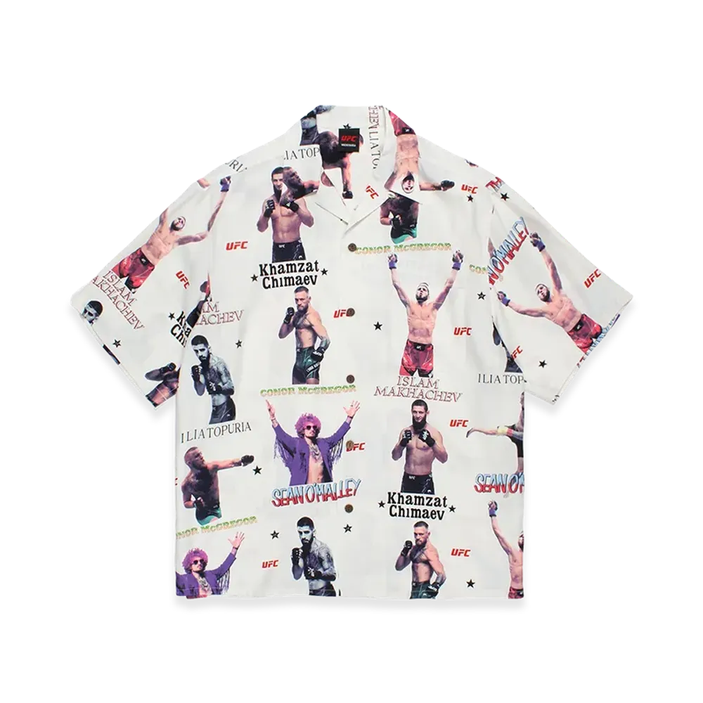 WACKO MARIA x UFC Hawaiian Shirt "White"