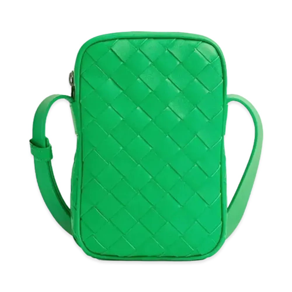 Bottega Veneta Intrecciato Mini Cross Body Bag "Parakeet"