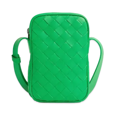 Bottega Veneta Intrecciato Mini Cross Body Bag "Parakeet"