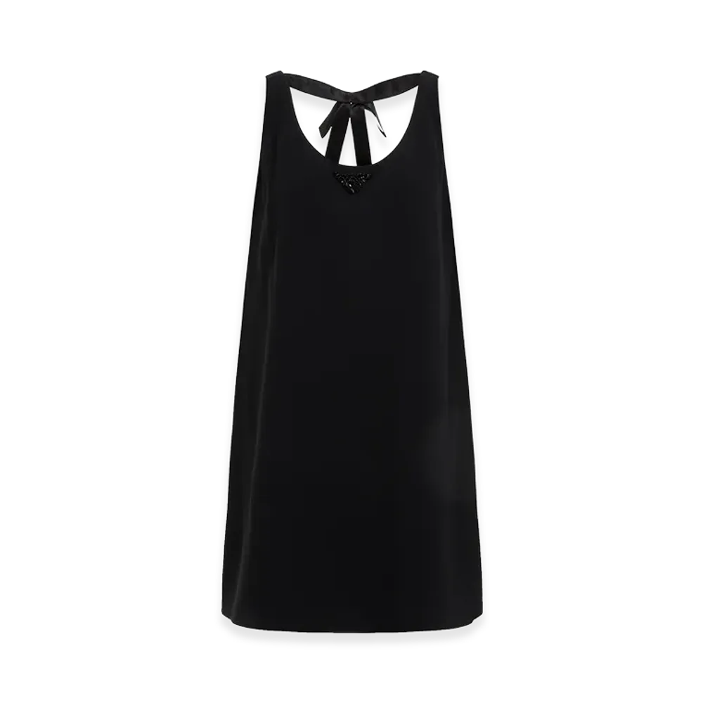 PRADA Women's Sable Bow Dress "Black"