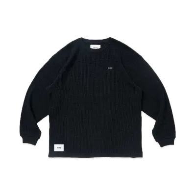 WTAPS Waffle / LS / Cotton. Loose. Sign "Black"