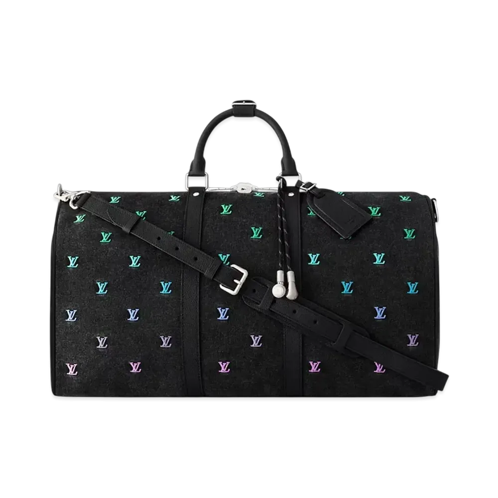 Louis Vuitton Keepall Bandouliere 50 LV Blason Denim "Bleu"