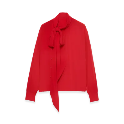 PRADA Women's Marocain Shirt "Red"