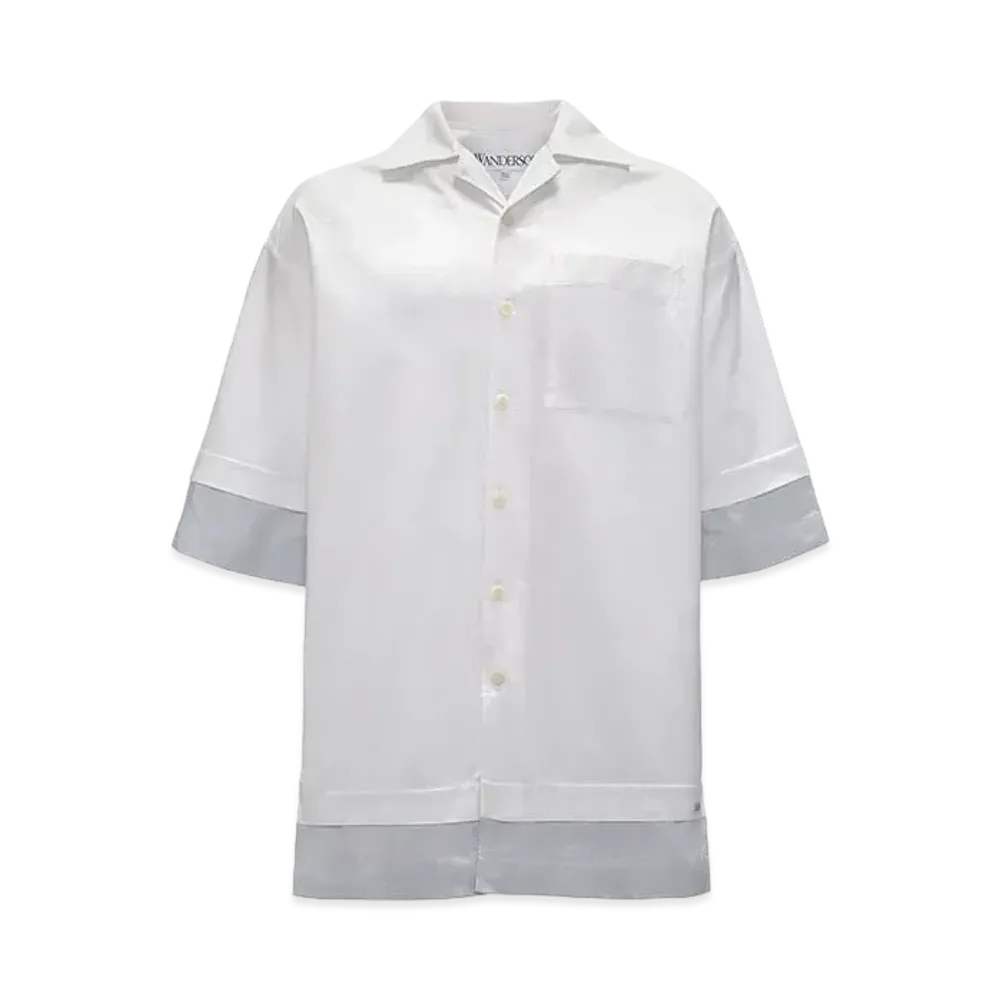 JW ANDERSON Double Layer Short Sleeve Shirt "White"