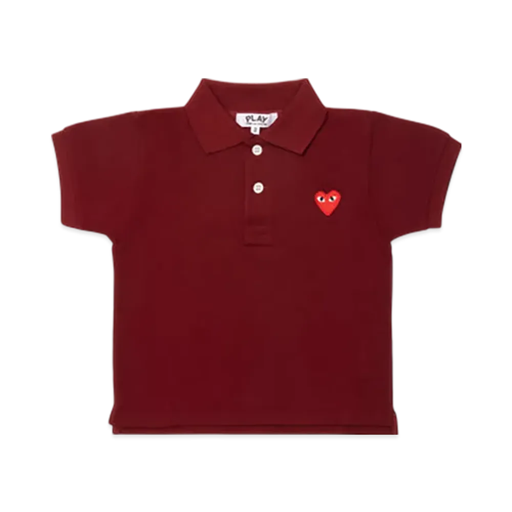 PLAY COMME des GARCONS Kids Polo Shirt "Burgundy"