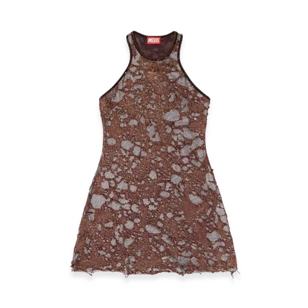 Diesel D-Ilmy Dress In Destroyed Jersey "Brown"