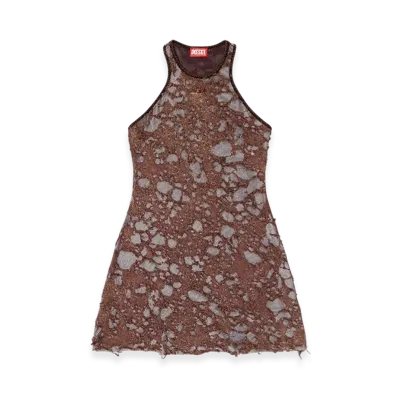 Diesel D-Ilmy Dress In Destroyed Jersey "Brown"