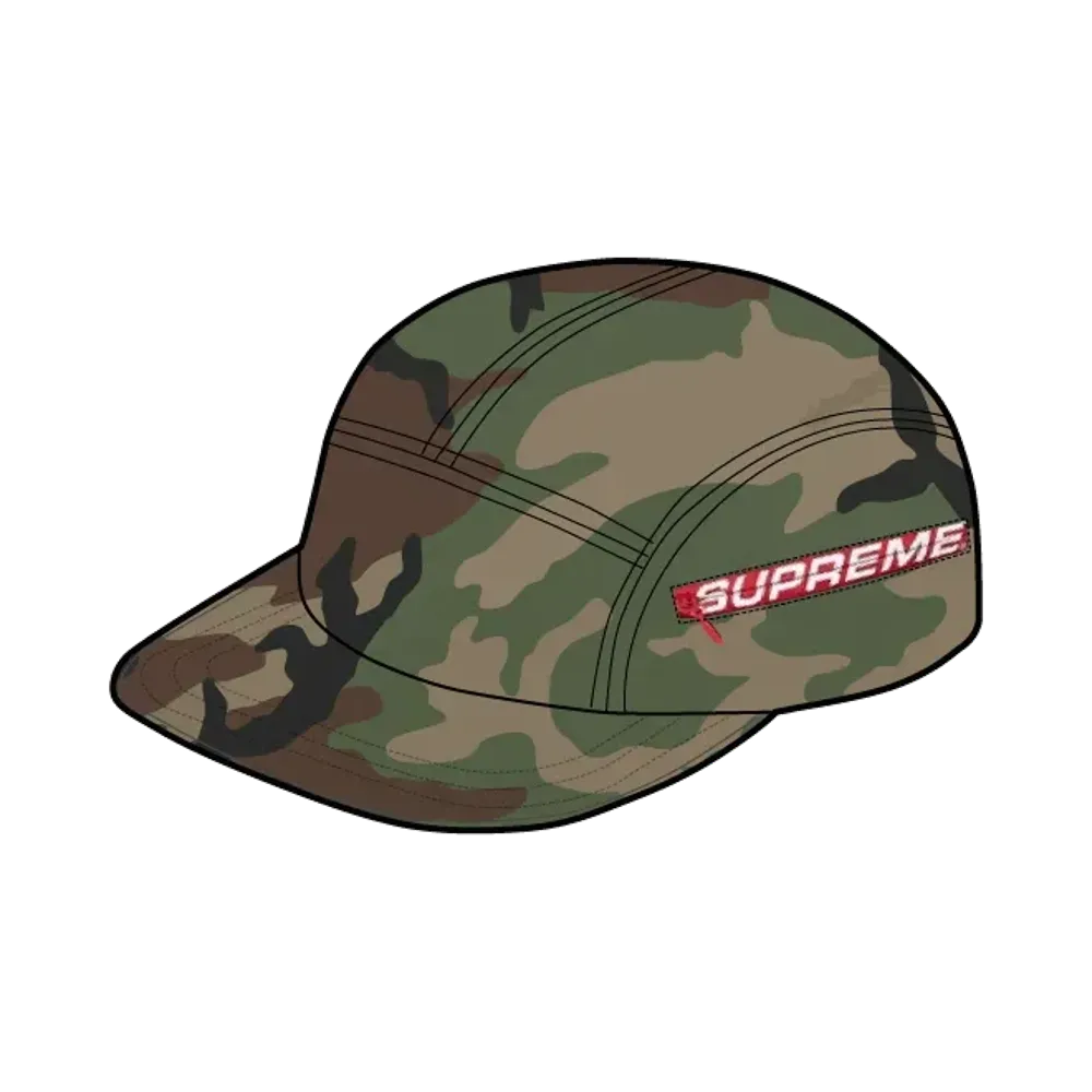Supreme Side Zip Camp Cap "Woodland Camo"