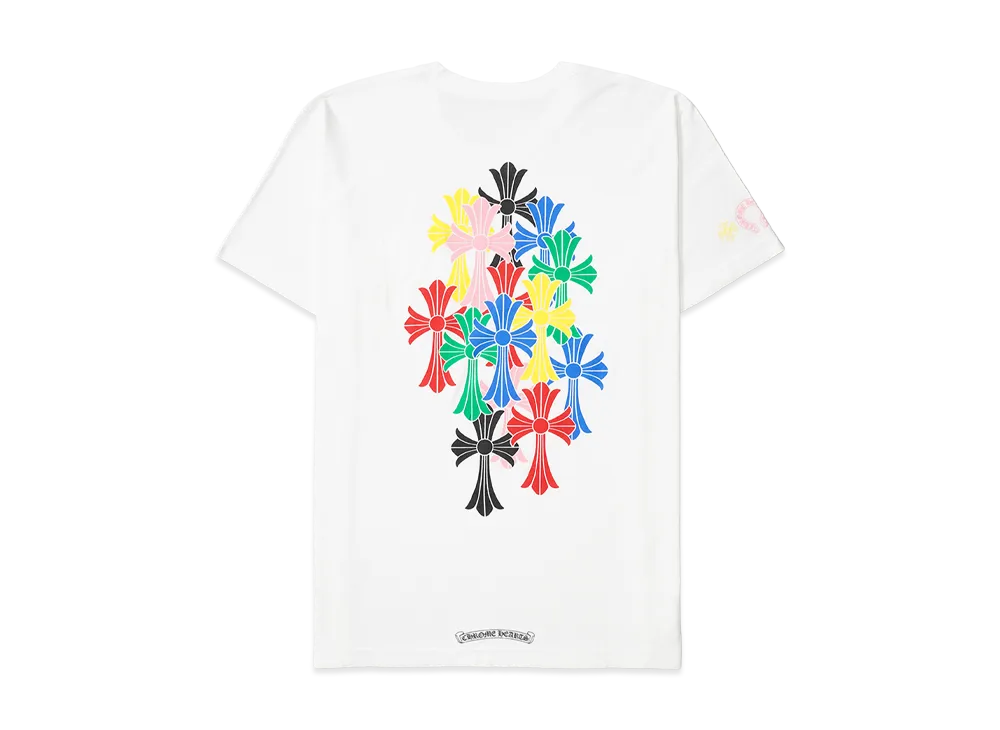 d*3様 chromehearts セメタリークロス　マルチカラーtシャツ Lサ クロムハーツ マルチカラー セメタリークロス Tシャツ 