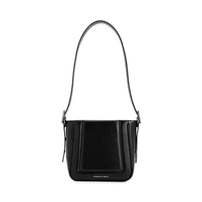 CHARLES & KEITH Petra Boxy Bucket Bag "Noir"