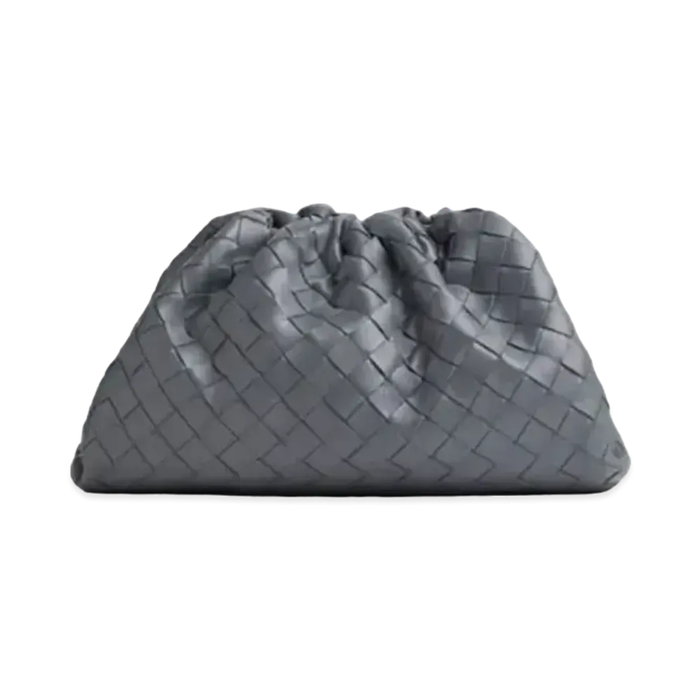 Bottega Veneta Teen Pouch Clutch "Lightning Grey"