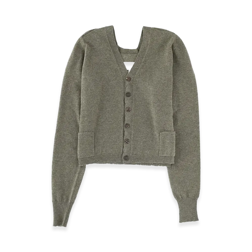 Maison Margiela Women's V-Neck Cardigan "Green"