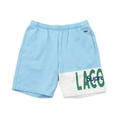 Supreme x LACOSTE Logo Panel Sweatshort "Blue"