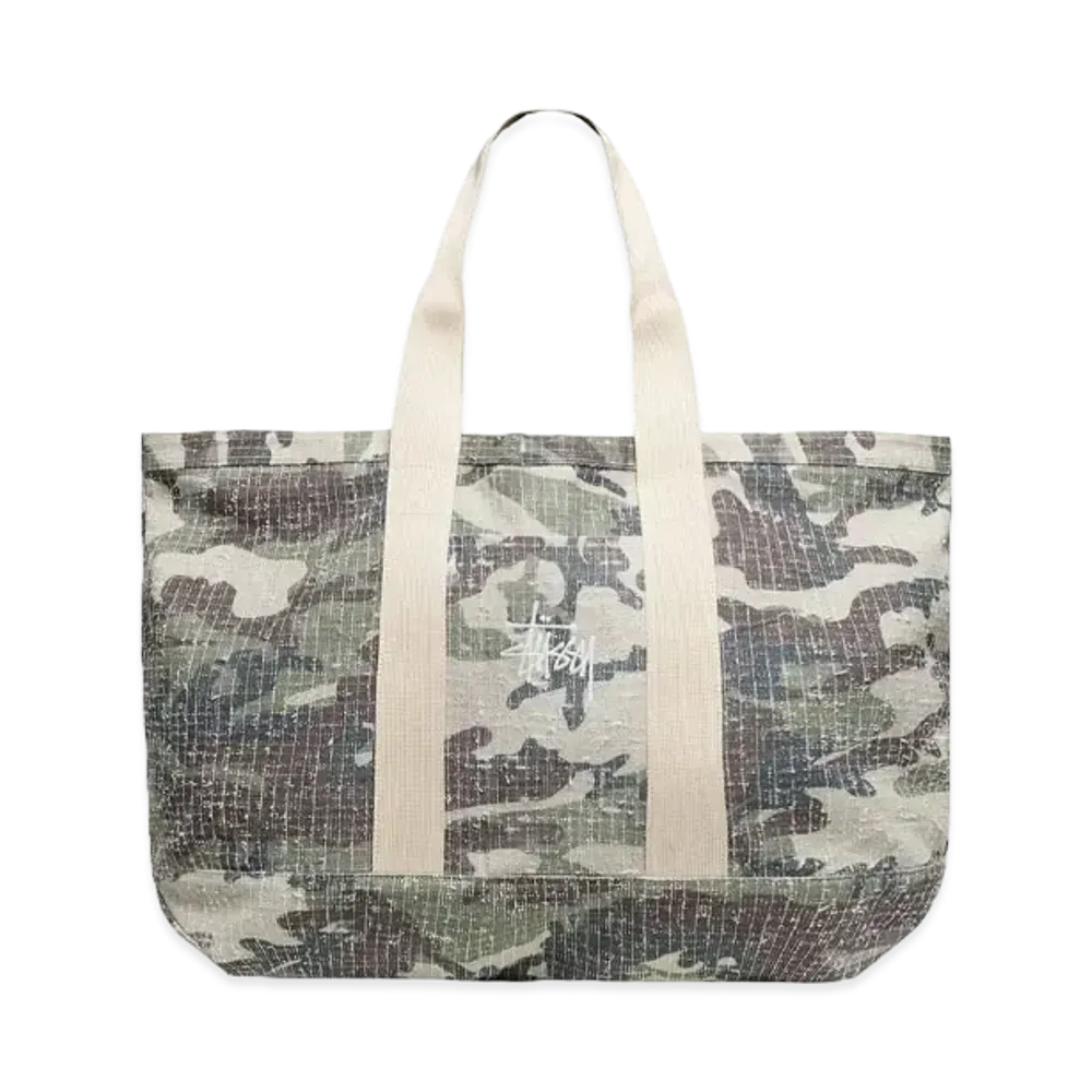 Stussy Needle Punch XL Tote Bag "Camo" (FA24)