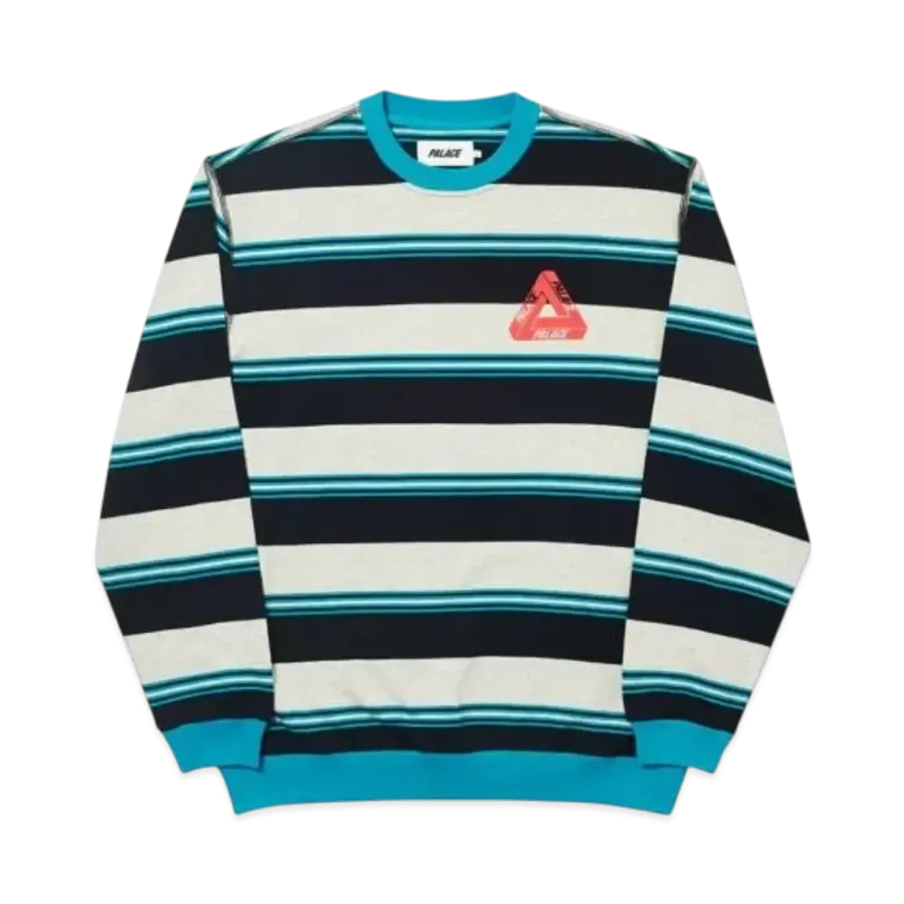 PALACE Ribbed For Pleasure Crew "Teal Black"