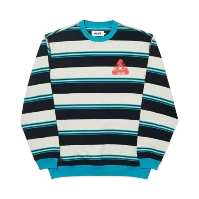 PALACE Ribbed For Pleasure Crew "Teal Black"