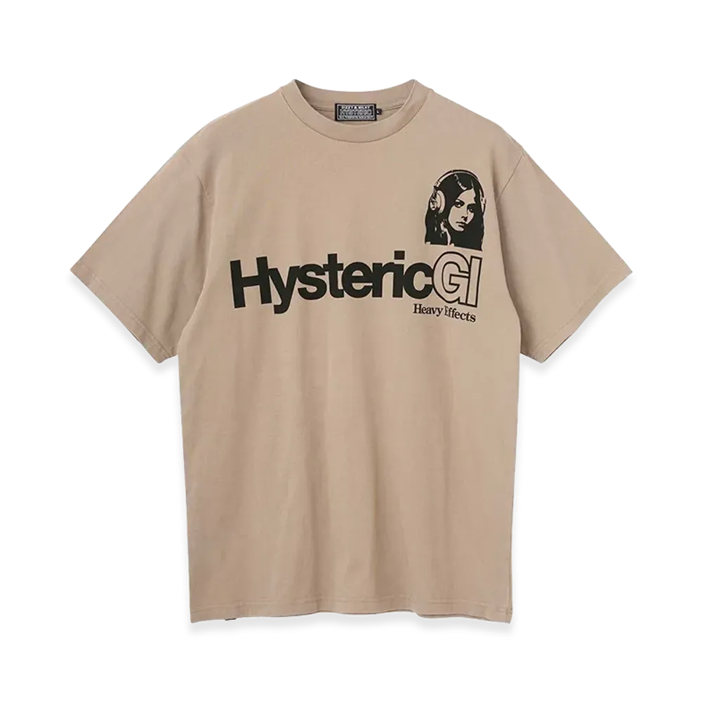 HYSTERIC GLAMOUR Heavy Effects Tee "Beige"