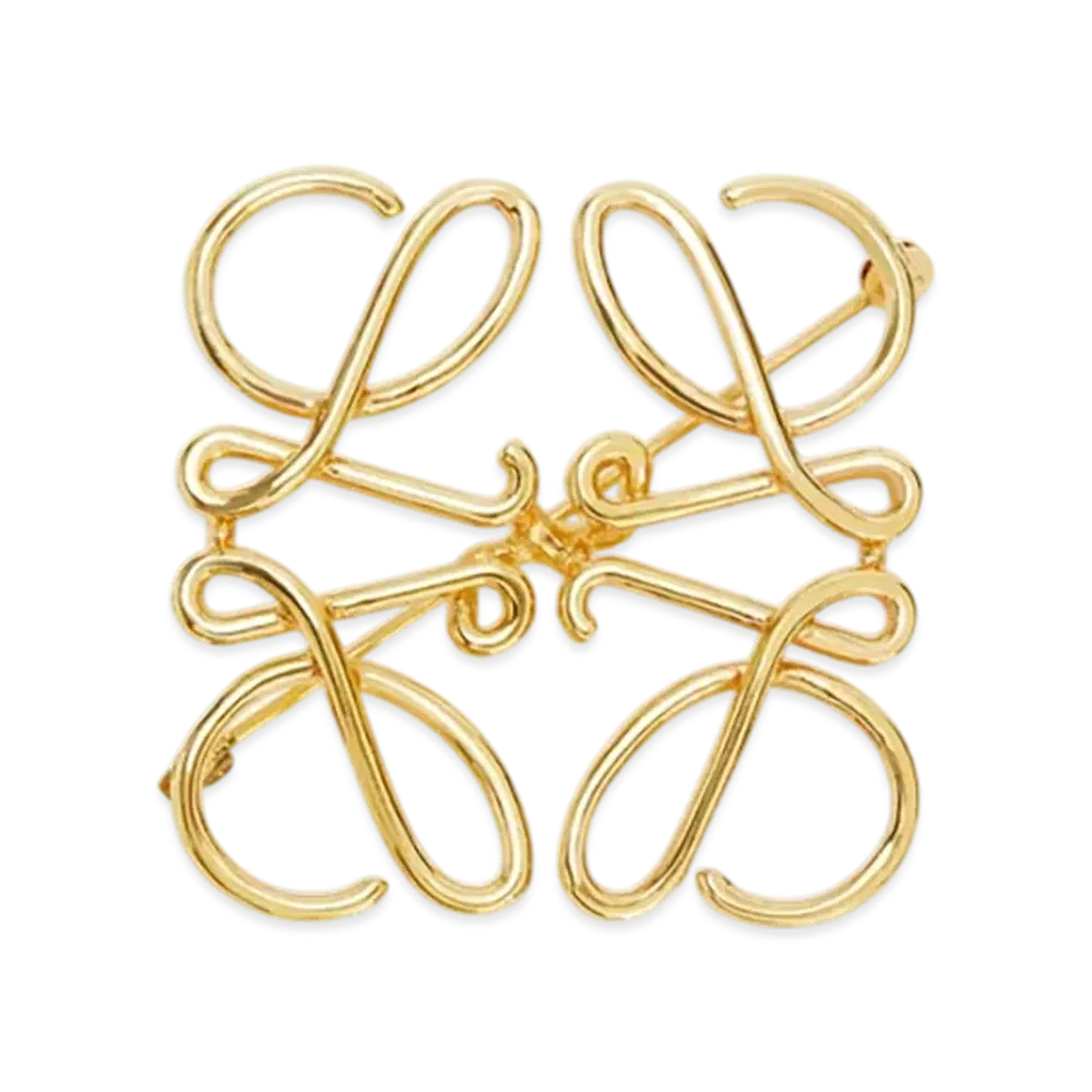 LOEWE Anagram Brooch "Gold"