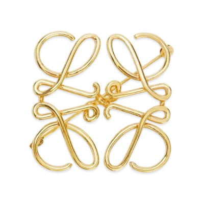 LOEWE Anagram Brooch "Gold"
