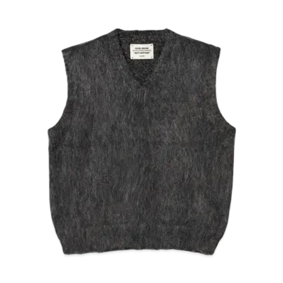 BEAMS FUTURE ARCHIVE Shaggy Knit Vest "Black"