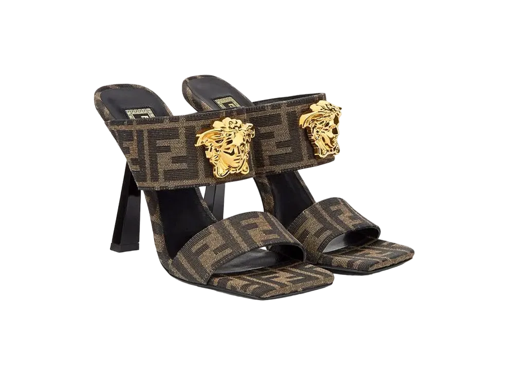 FENDI x Versace Fendace FF Jacquard Mules